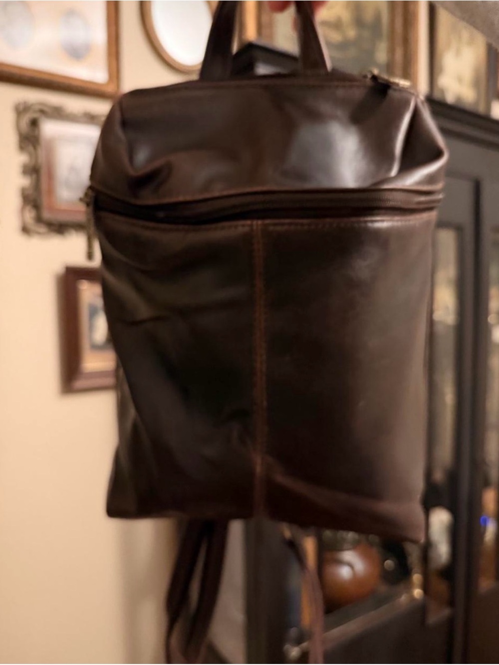 vintage 1990s Cherokee brown leather backpack